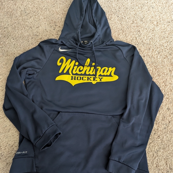 Nike Michigan Hockey Navy Hoodie - Picture 1 of 4